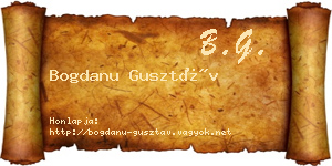 Bogdanu Gusztáv névjegykártya