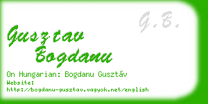 gusztav bogdanu business card